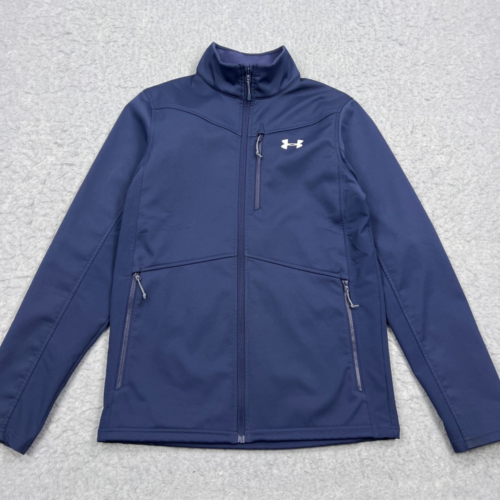 Under Armour Jacket Men's Small Blue Storm ColdGear Infrared Shield‎ Softshell